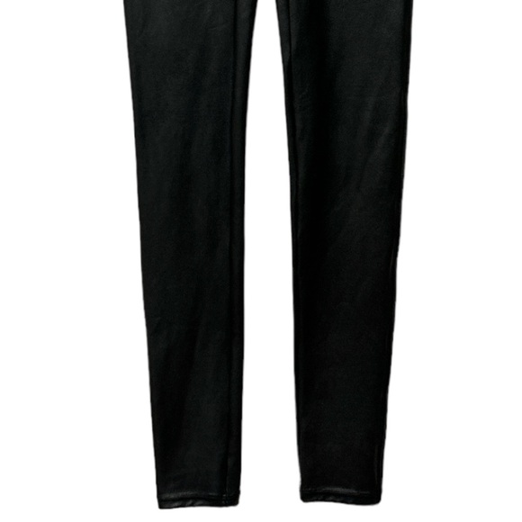 SPANX Black Faux Leather Leggings Sz Medium NEW - Picture 5 of 13